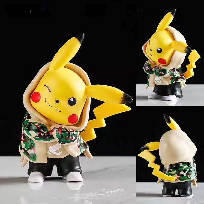 Pokemon Pikachu Pop Decoratie Anime Actie Figuur Gengar Schattig Speelgoed Q Beeldjes Auto Bureau Decoratie Model Kinderen Verjaardagscadeau