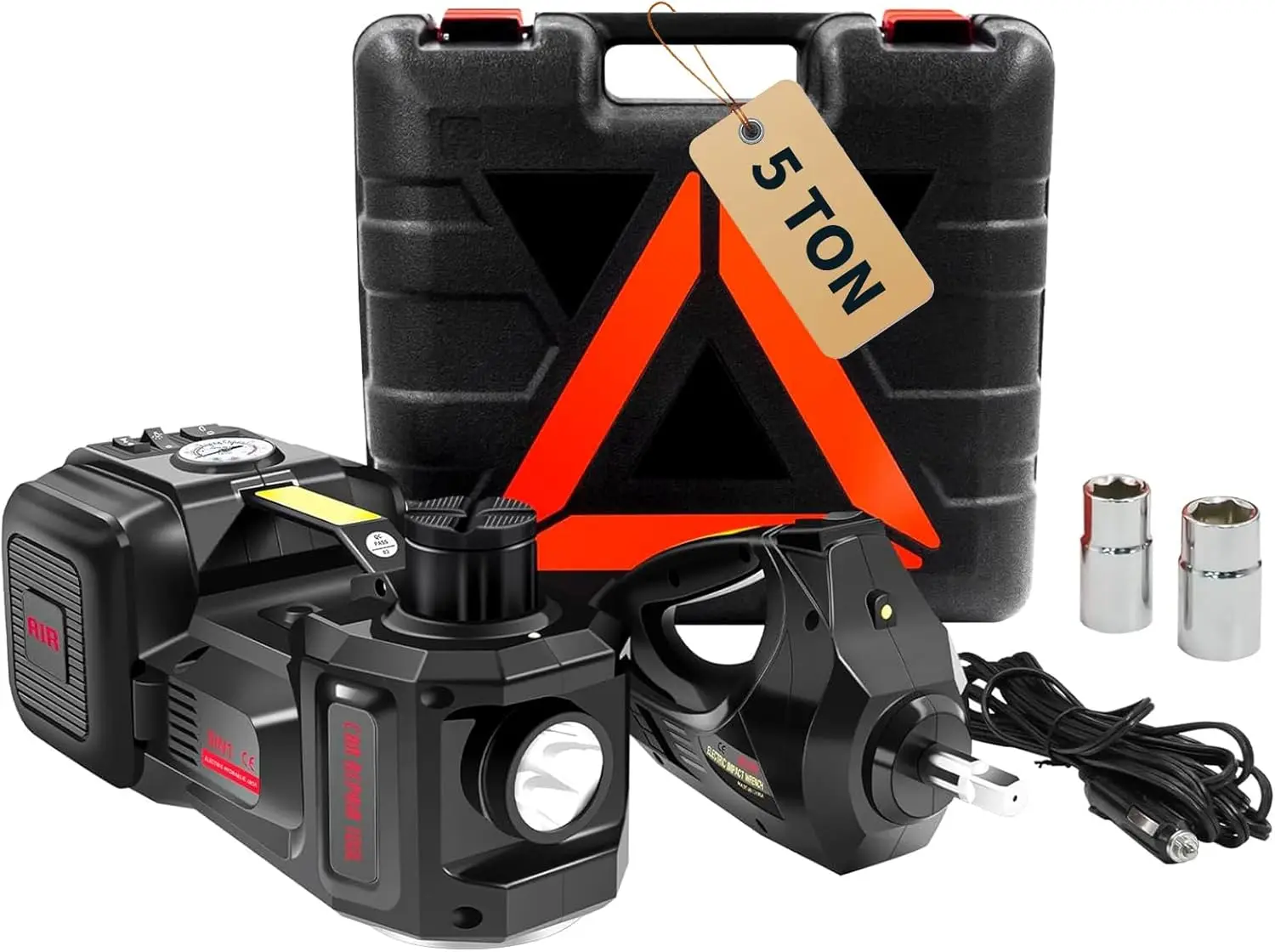 

5Ton 12V Electric Car Jack Kit with Impact Wrench for SUV Truck Tire Change and Garage Repair