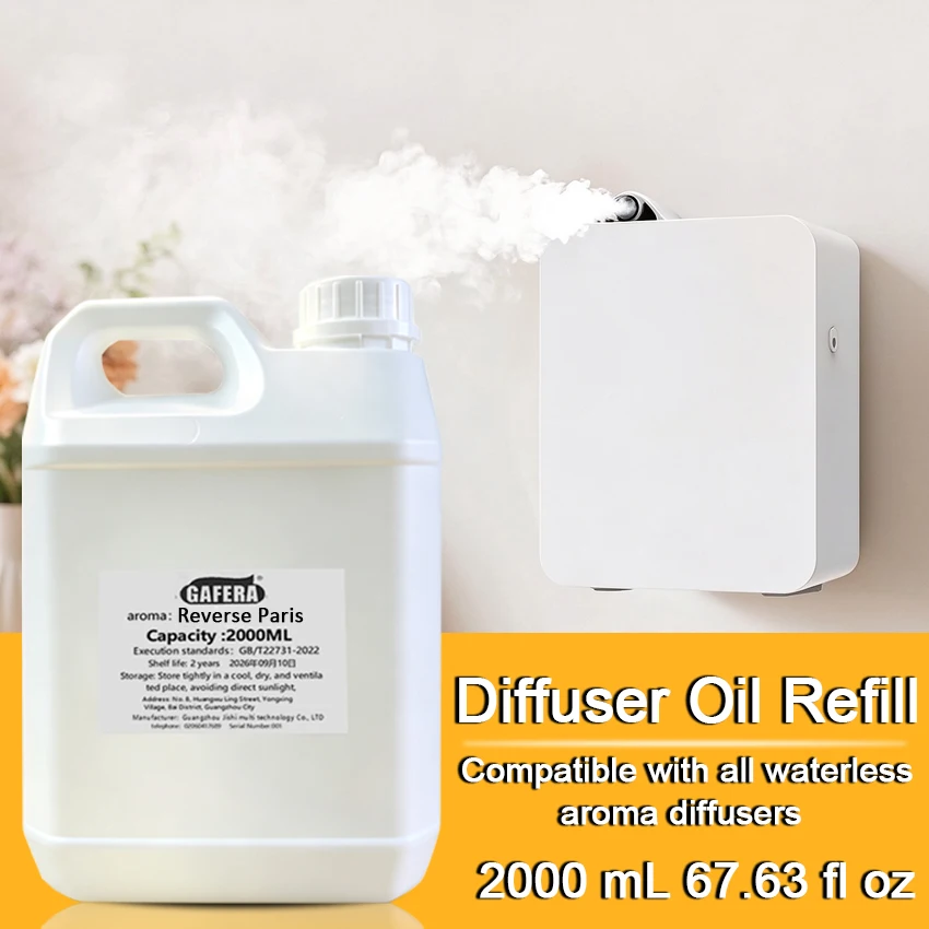 Large Bottle Hotel Series Luxury Aroma Essential Oil, suitable for waterless fragrance dispensers and electric diffusers 2000 ml