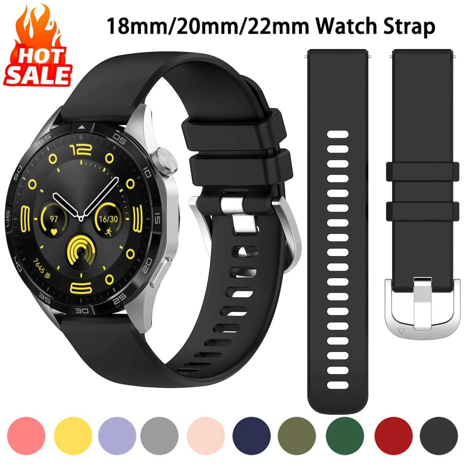 18 مللي متر/22 مللي متر/20 مللي متر حزام لهواوي GT 5/4/3/2 برو 46 مللي متر 42 مللي متر 41 مللي متر الفرقة سوار ل Garmin Venu 2/ 2S/ Vivoactive 4S/ 4
