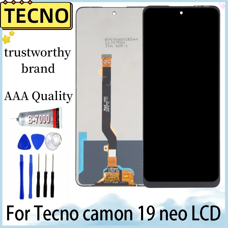 6.8'' Origianl For Tecno Camon 19 Neo 19Neo CH6i CI6n LCD Display Touch Screen Digiziter Assembly For Tecno Camon19Neo LCD