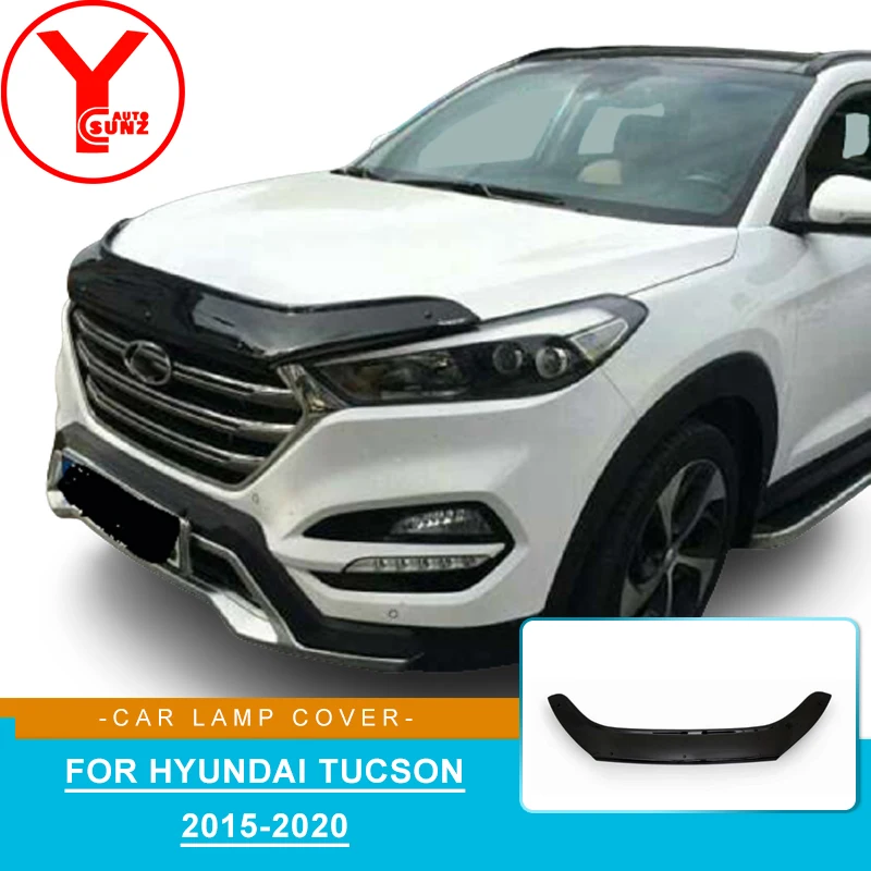 YCSUNZ Car Bonnet Scoop Hood Guard For Hyundai Tucson 2016 2017 2018 2019 2020 Car Accessories Front Bug Shield Hood Trim