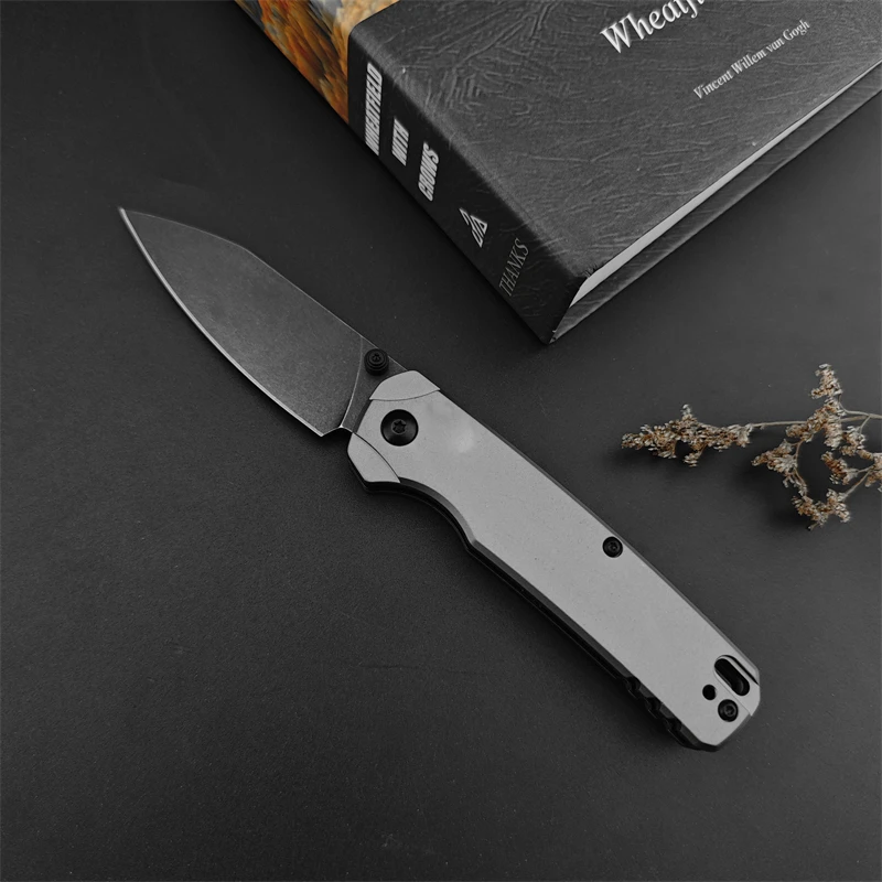 LEEK KS6105 Survival Rescue Self Defense Aluminum Handle High Hardness Hunting Tactical EDC Outdoor Camping Folding Knife