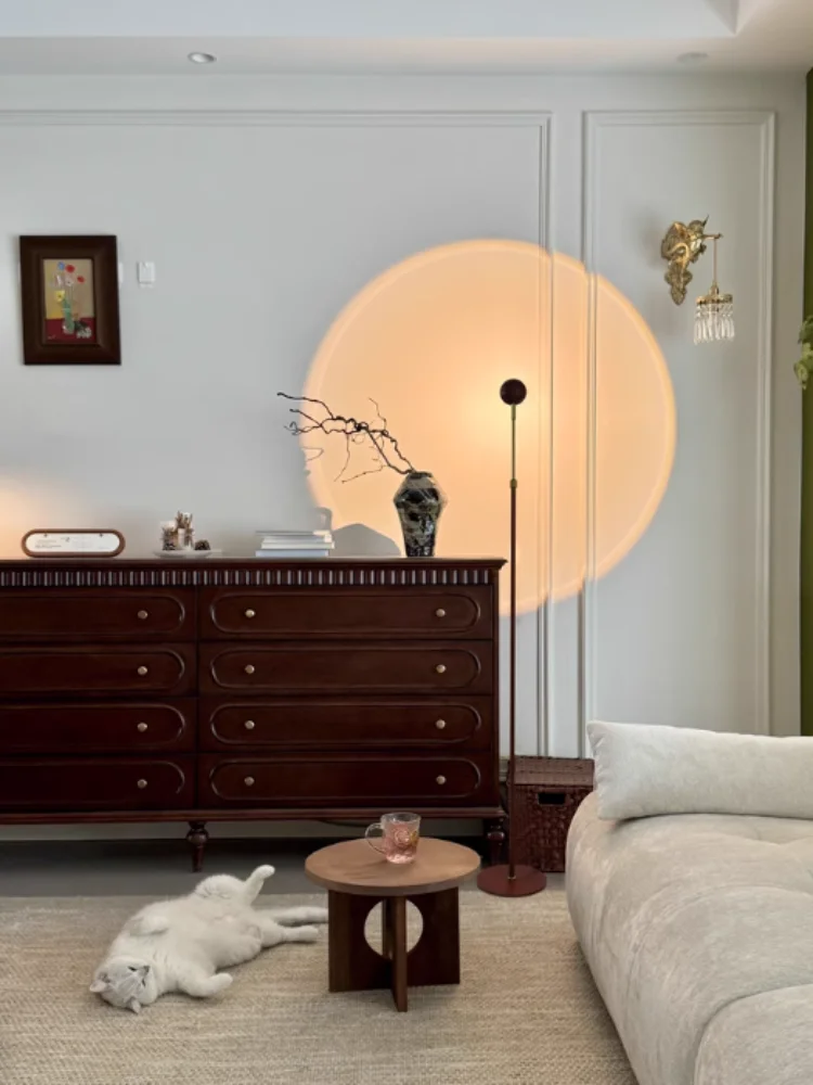 Modern Sense Living Room Floor Lamp Sofa Side Atmosphere Projection Lamp Decoration Standing Lamp Bedside Eye Protection Light