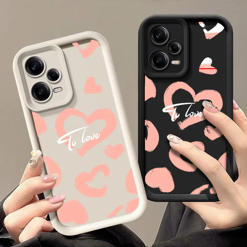 Love Heart  Fashine Phone Case For Xiaomi 11 LITE NE 12T 14 5G POCO C61 F3 GT F4 F5 X3 X4 X5 M3 M6 Shockproof Soft Cover Coque