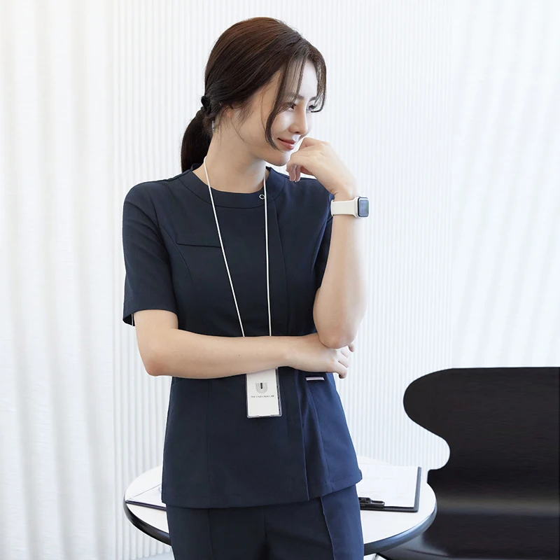 

Korean Sle Dental Clinic Pet Hospital Nurse orm Set Women's Separate Piece Medical Beau Techan Caretaker Suit