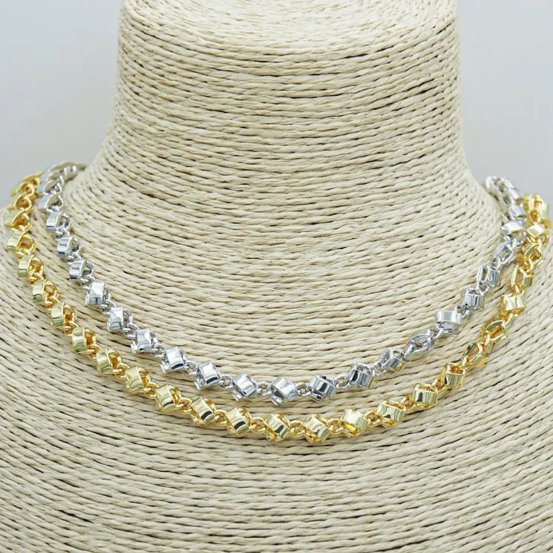 

1Pcs Silver Plated Necklace Copper Approx 16.18inch Jewelry Special Gift For Women