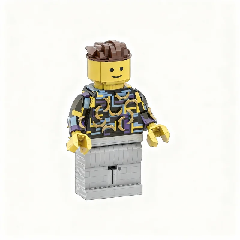 

990pcs MOC Up Scaled Minifigure Dan FIashes Edition Model Building Blocks Construction Toy Christmas Gifts DIY Creative Idea