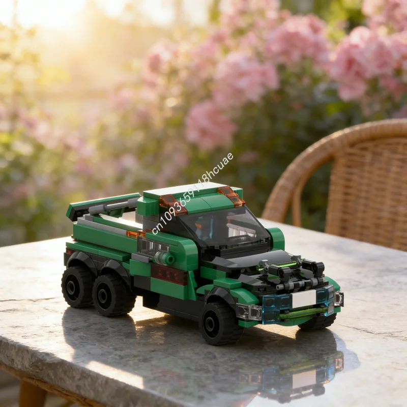 277pcs MOC City Road Big Green Model Building Blocks Architecture Assemble Toys DIY Christmas Gift Creative Brick Idea Education