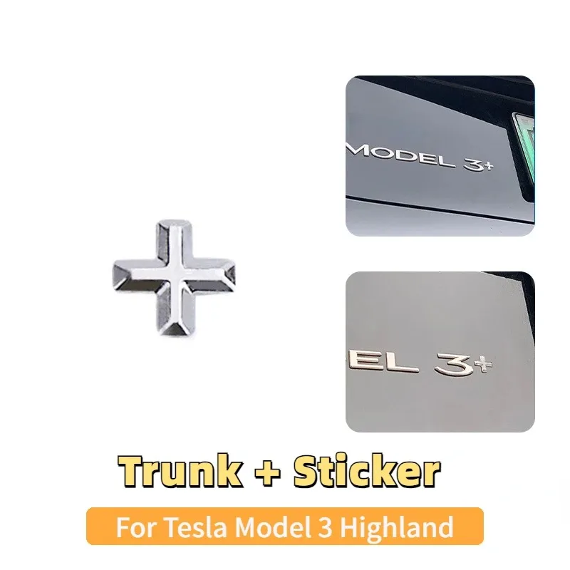 ABS Car Trunk Rear Emblem Badge Long Endurance Logo Trim Sticker For Tesla Model Model 3 Highland 2025 Accessories ﻿