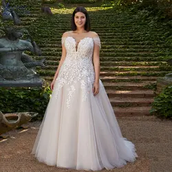 LAYOUT NICEB Boho Sweetheart Neck Wedding Dresses 2024 Charming Plus Size Sleeveless Bride Gowns Off Shoulder Vestidos De Novia