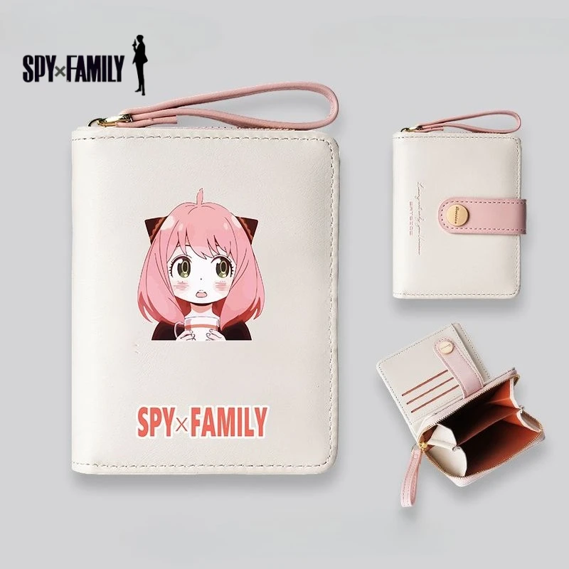 

SPY FAMILY Anya Forger Anime Cartoon Cute PU Wallet Kawaii Two-dimensional Unisex Japanese-style Coin Purse Card Holder Gift