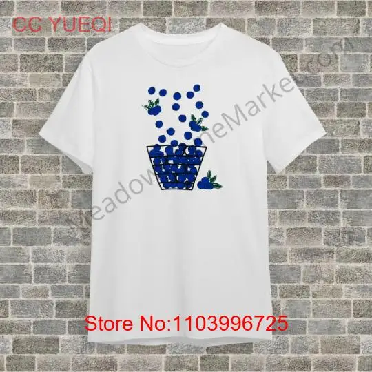 Blueberry Food T-Shirt Womens Mens Unisex Fruit Foodie Gift Tee S/M/L/XL Garden