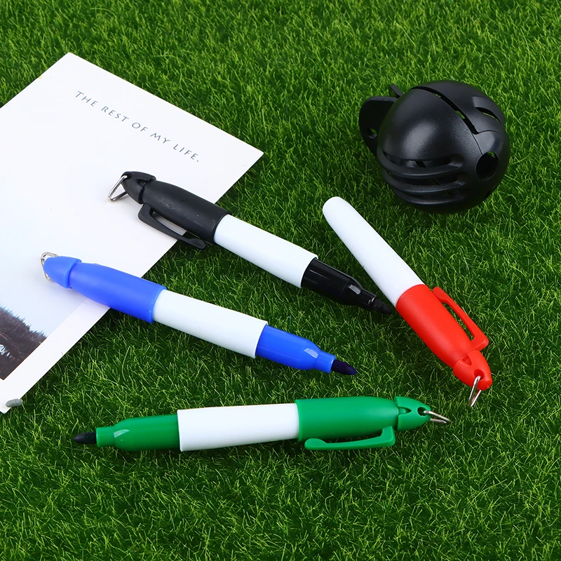 1Set Golf Ball Line Liner Marker With 4 Marking Pens Template Alignment Marks Tool Double-sided Marking Sports Accessories