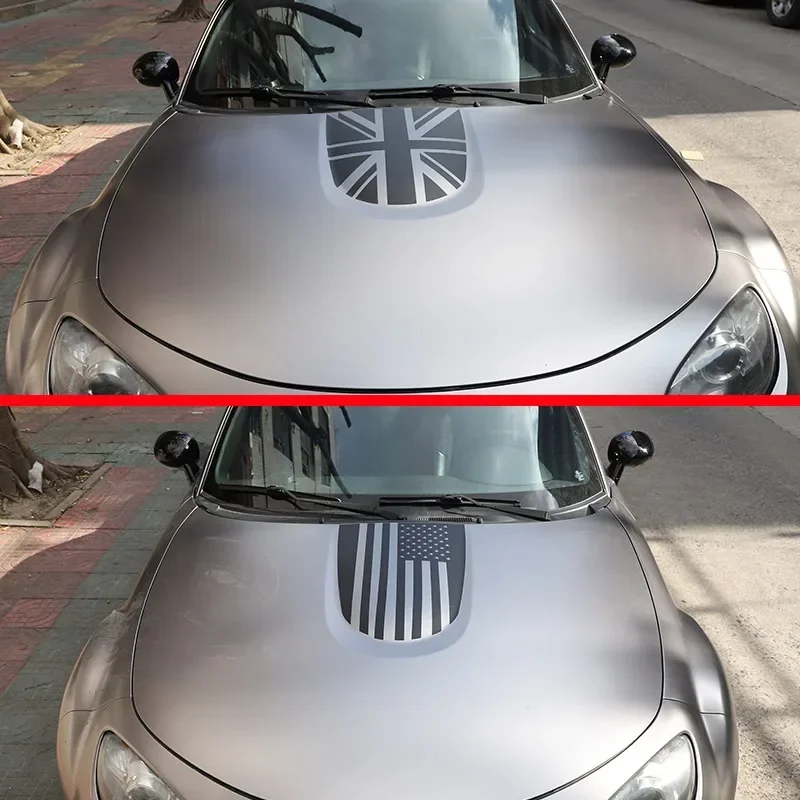 

For Mazda MX-5 NC 2009-2015 PVC Black Car Front Engine Hood Trim Stickers Pull Flower Film Car Accessories