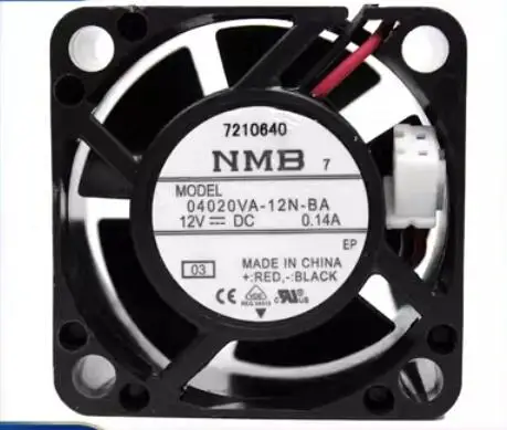 

NMB 04020VA-12N-BA DC 12V 0.14A 40x40x20mm 2-Wire Server Cooling Fan