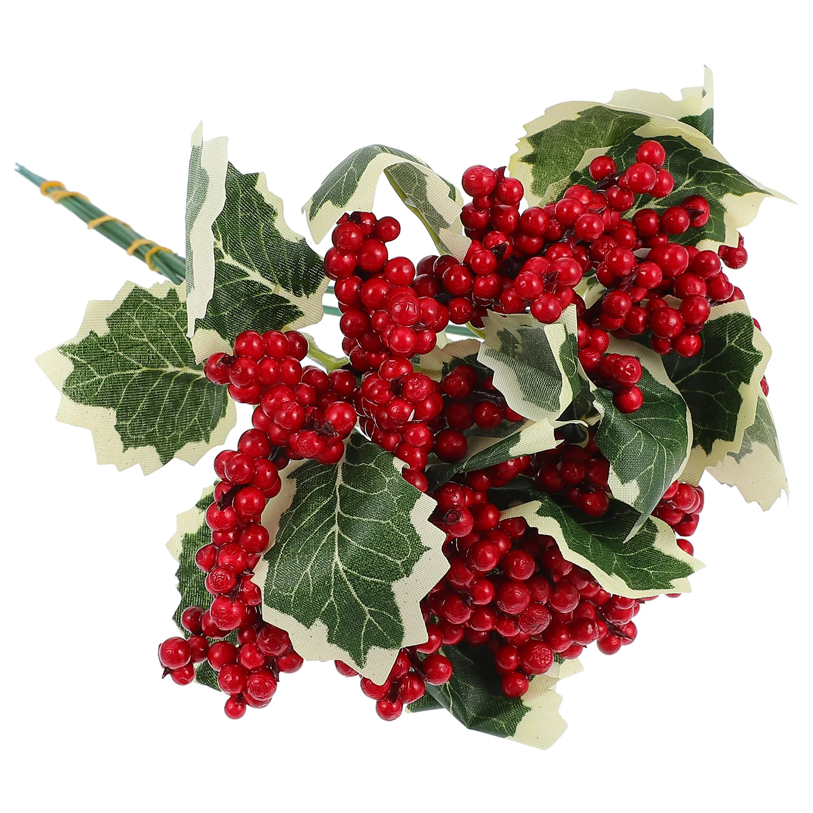

6 Pcs Bright Artificial Red Branches Color Christmas Holiday Decor Simulation Artificial Berry Branches Berry Decor