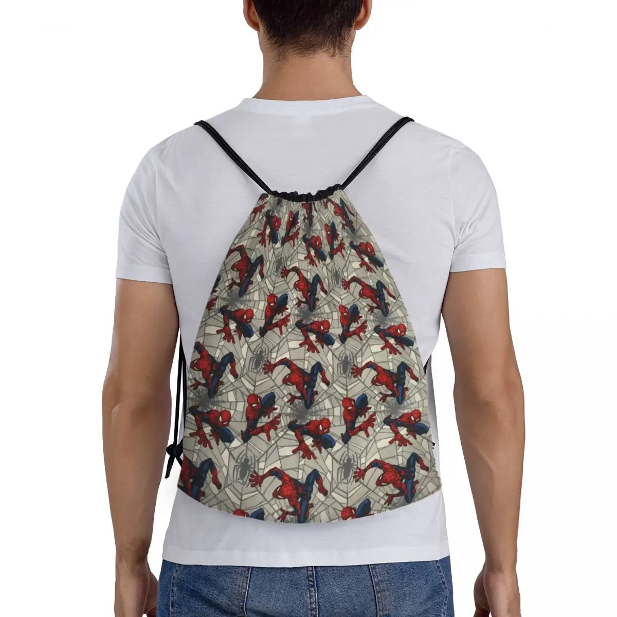 Sac à dos Spider Man personnalisé pour hommes et femmes, sac à bandoulière léger, sac de rangement super foreSports Gym, proximité du visage