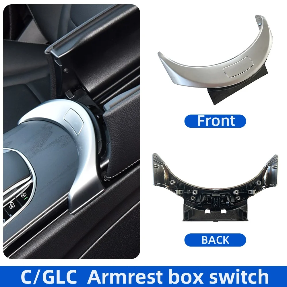 Chrome Center Console Armrest Switch Button Trim Cover for Mercedes Benz C GLC Class W205 W253 C180 GLC260 GLC300 A2056803407