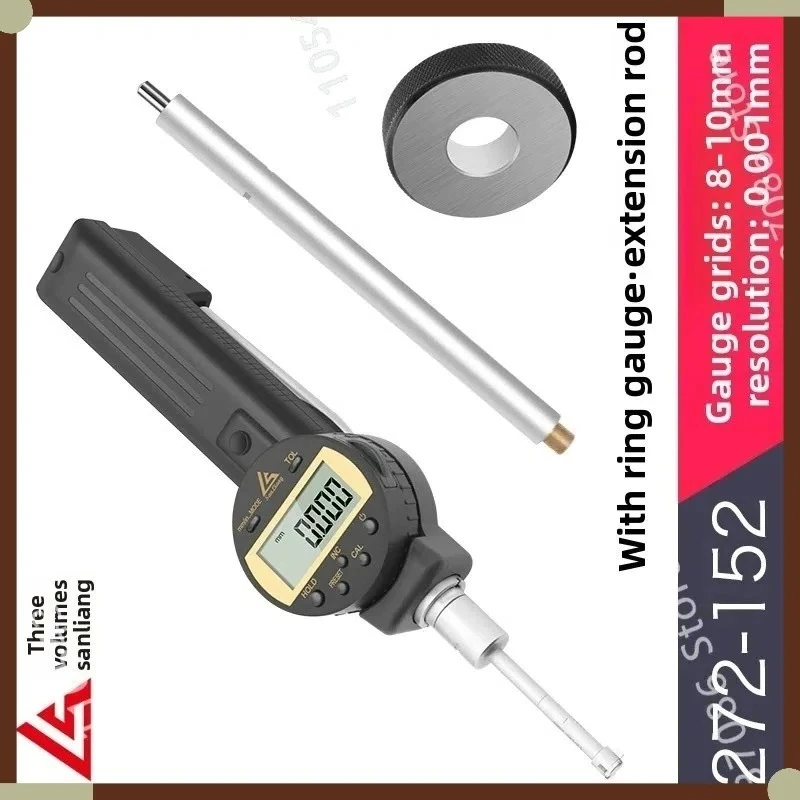 Digital Three-point Inside Micrometer Quick Measurement  Fast Automatic Rebound Hole Inner Round Circular Diameter Press Rebound