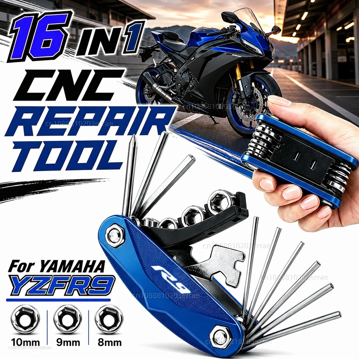 

For YAMAHA YZFR9 YZF-R9 YZF R3 R6 R7 R9 2025 Motorcycle Tool Repair Kit Multifunctional Screwdriver Wrench Hex Key Set Portable