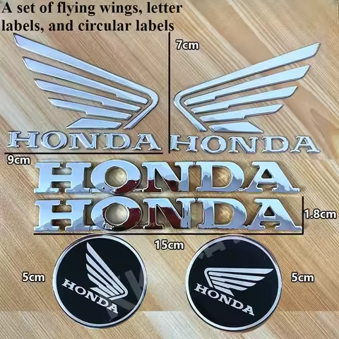 Honda Stickers, 3D Circular Labels, Electroplated Letters, Waterproof Motorcycle Decoration Accessories Pcx125PCX160CBR650R1000R