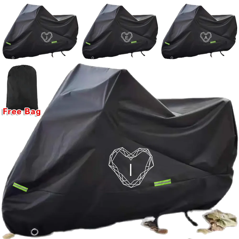 

Motorcycle Cover Bike Season Waterproof Dustproof UV Protective Outdoor Indoor Moto Scooter Motorbike Cover White Love Series