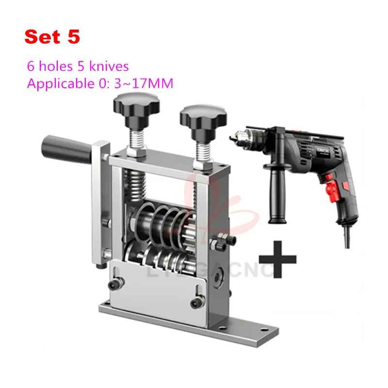 Mini Drill Powered Hand Crank Wire Stripping Machine With Blade 1-21mm 3-17mm Cable Stripper For Removing Plastic Rubber