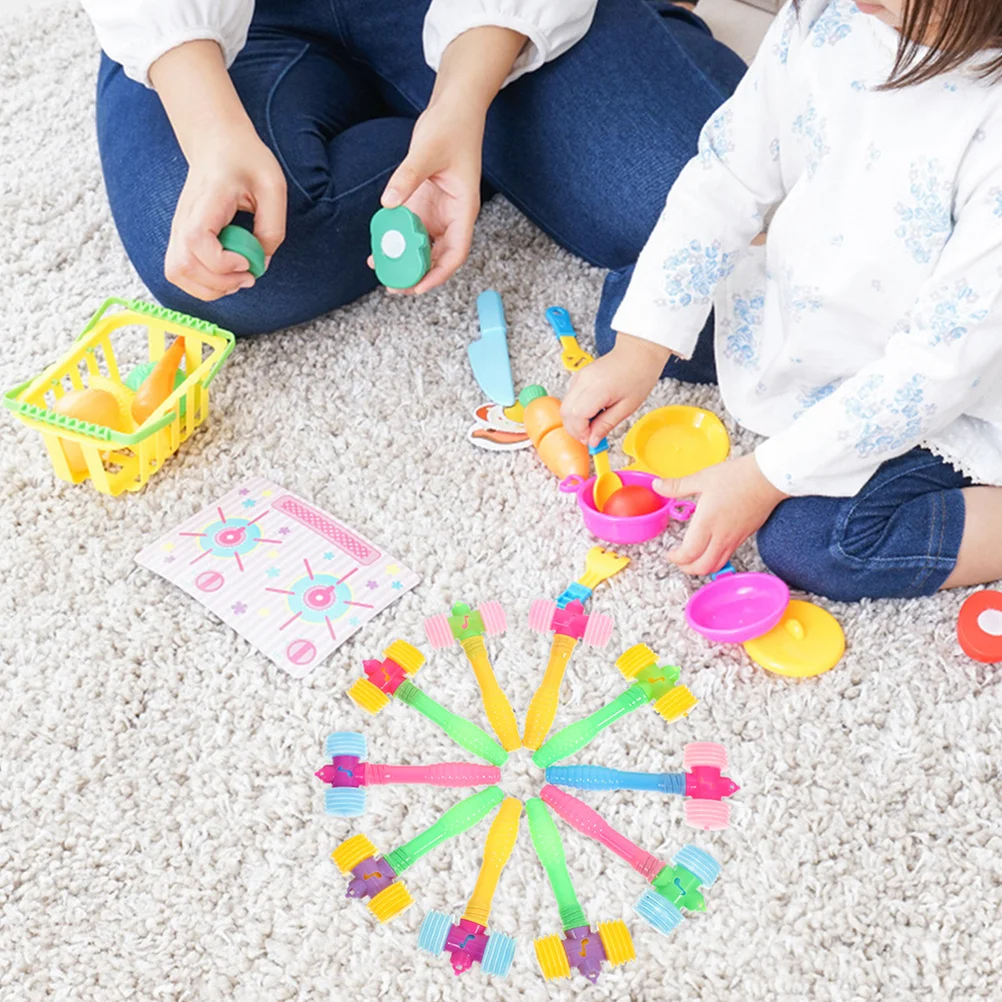 24 قطعة مطرقة أطفال صغيرة ضرب مطرقة بلاستيكية صار قصف الصوت لعبة في الهواء الطلق بركة حفلة السفر متعة الأطفال اللعب #3