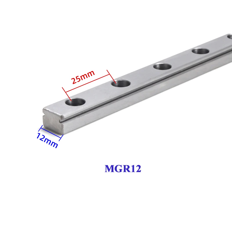 12mm Linear Guide MGN12 Miniature Linear Rail L=100-1000mm+1pc MGN12H or MGN12C Block Carriage for 3D Printer Black/Red 5