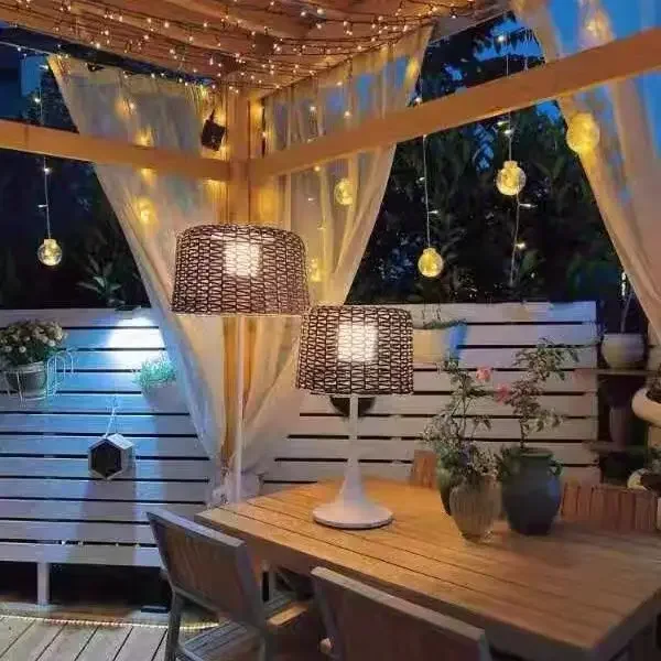Luce solare esterna per giardino, villa, giardino, prato, balcone impermeabile, telecomando, pavimento, luce ambientale esterna