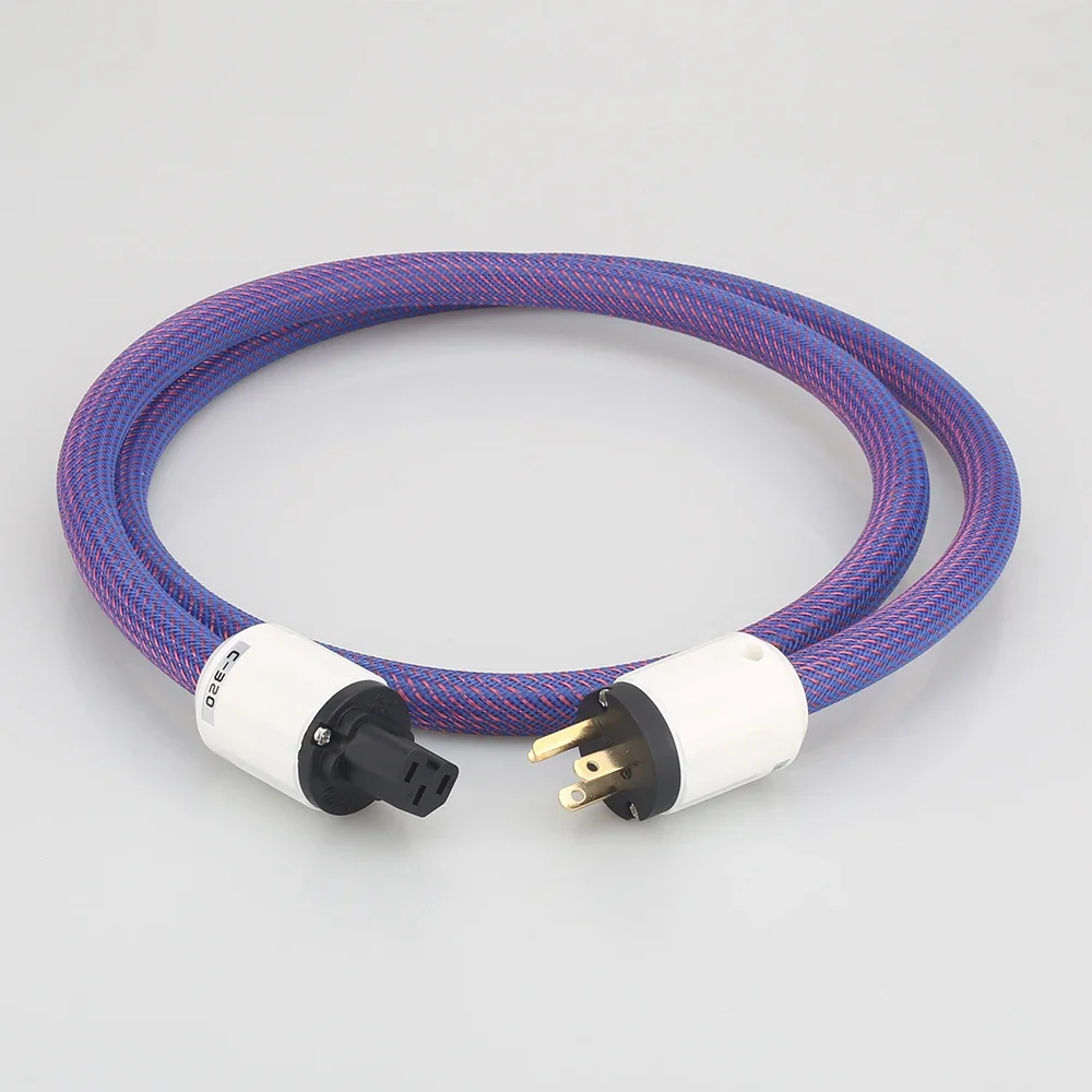 Audiocrast P102 +DW27 Кабель питания HIFI 4 квадрата OFC Медный провод Hi-Fi Сетевой кабель переменного тока Аудиоканальные силовые провода Кабель питания с вилкой стандарта США