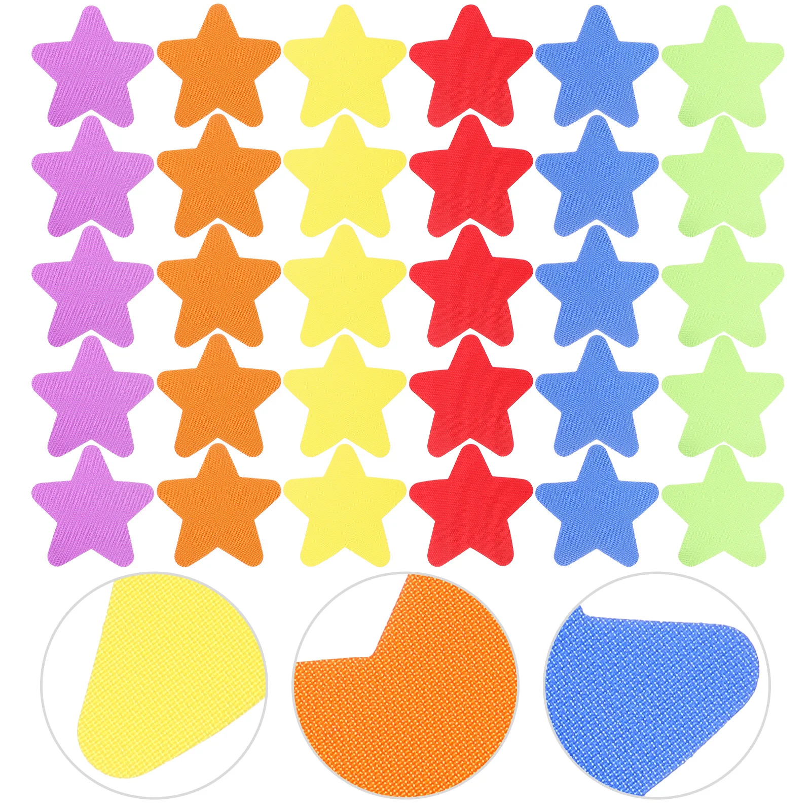 30Pcs Star Carpet Mark Stickers Bright Markers Kids Classroom Sitting Rug Educational Floor Dots Mark Sticker
