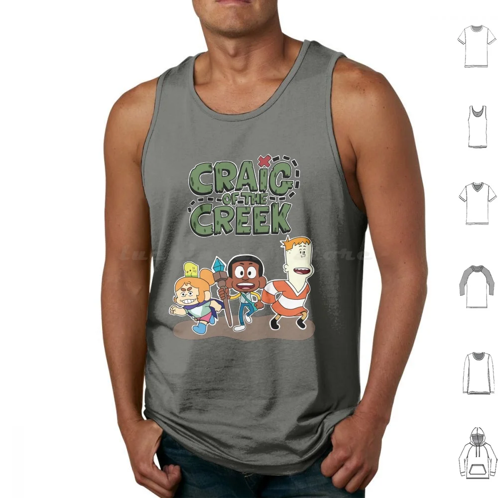 

Хлопковые топы на бретелях с принтом Craig Of The Creek, мультфильм Craig Creek для детей Kelsey Jp Herkleston