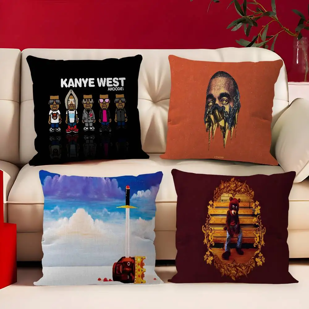 Hot Singer Kanye West Pillow Gifts Home Office Furnishings Bedroom Sofa Car Cushion Cover Case 45x45cm