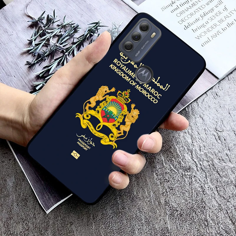 

Morocco Flag Passport Phone Case For Moto G84 G23 G24 G31 G32 G41 G51 G52 G53 G54 G71 G82 G42 G62 G200 G Play G Stylus