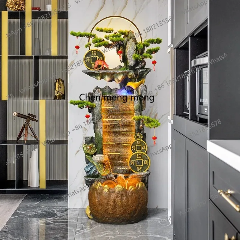 M02 Rockery flowing water feng shui wheel floor circulating water ornament living room entrance decorative landscape fountain