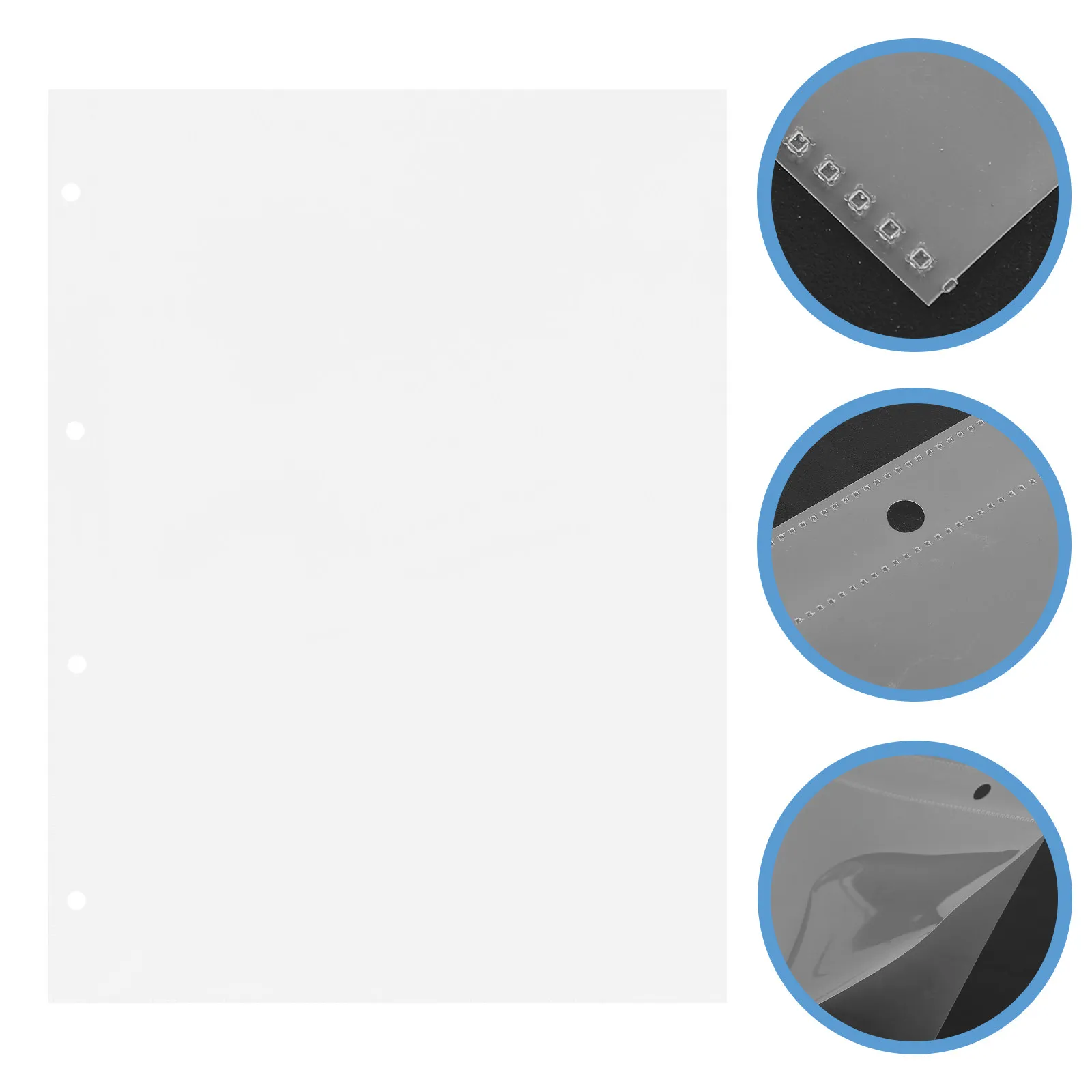 

10Pcs Premium Clear Plastic Page Protectors for Loose-Leaf Files Waterproof Tear-Resistant Transparent Sheet Protectors Clear