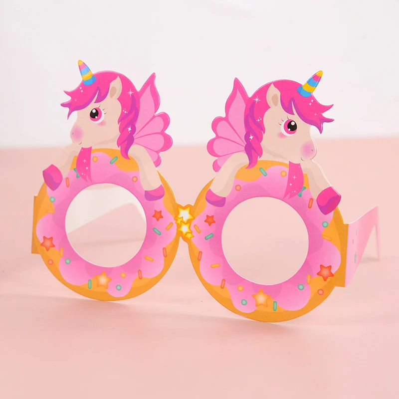 

8pcs/Set Unicorn Paper Glasses Unicorn Birthday Party Decoration Photo Booth Props Kids Girl Favors Eyeglasses Gift Baby Shower