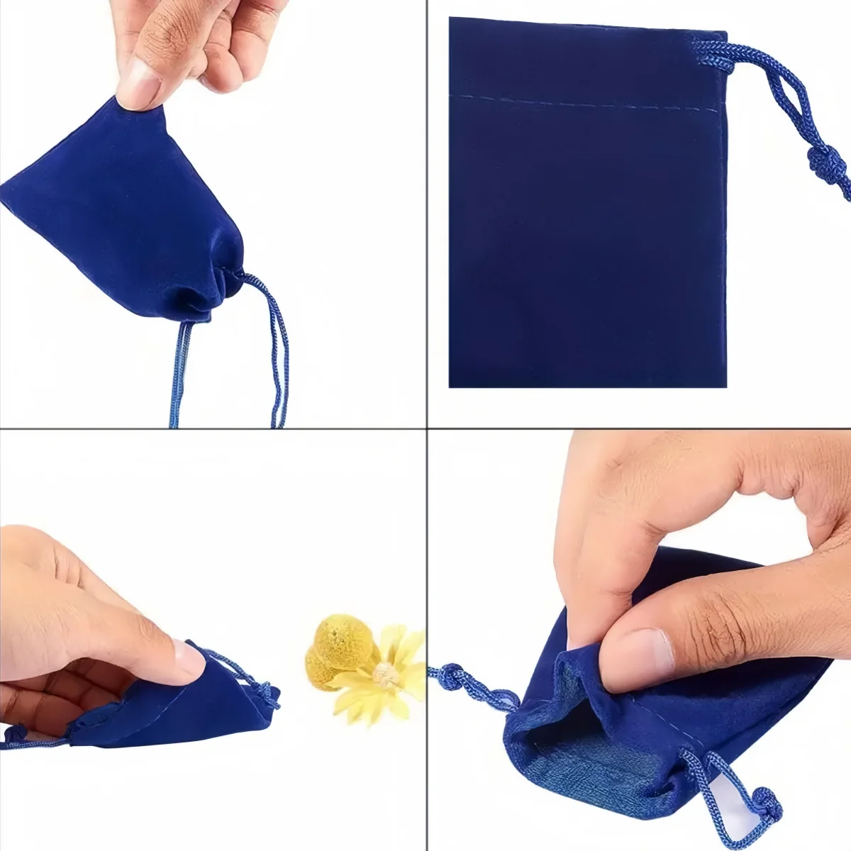 5-10 Stück/Lot Dicke Samtbeutel mit Kordelzug Bunte Ornamentbeutel Schmuckaufbewahrungsbeutel für Hochzeitsfeier Geschenkverpackung – Detail 5