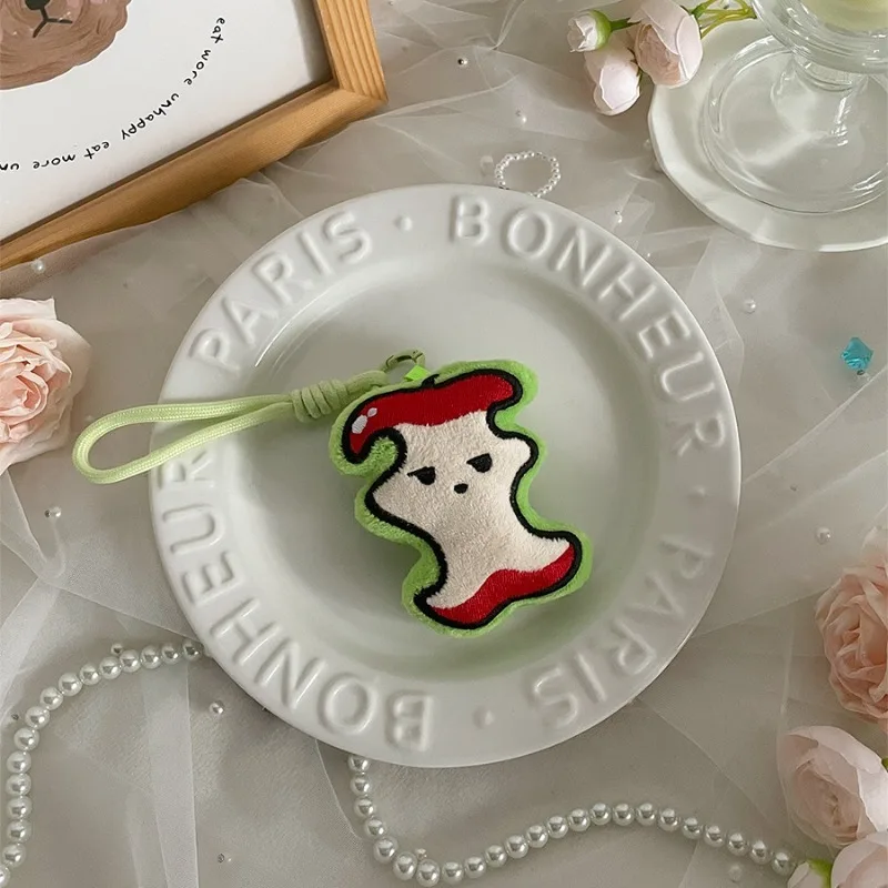 Cute Whimsical Apple Series Plush Hanging Ornaments Perfect for Bags and Accessories Adorable Figurines Plush Keychains llaveros