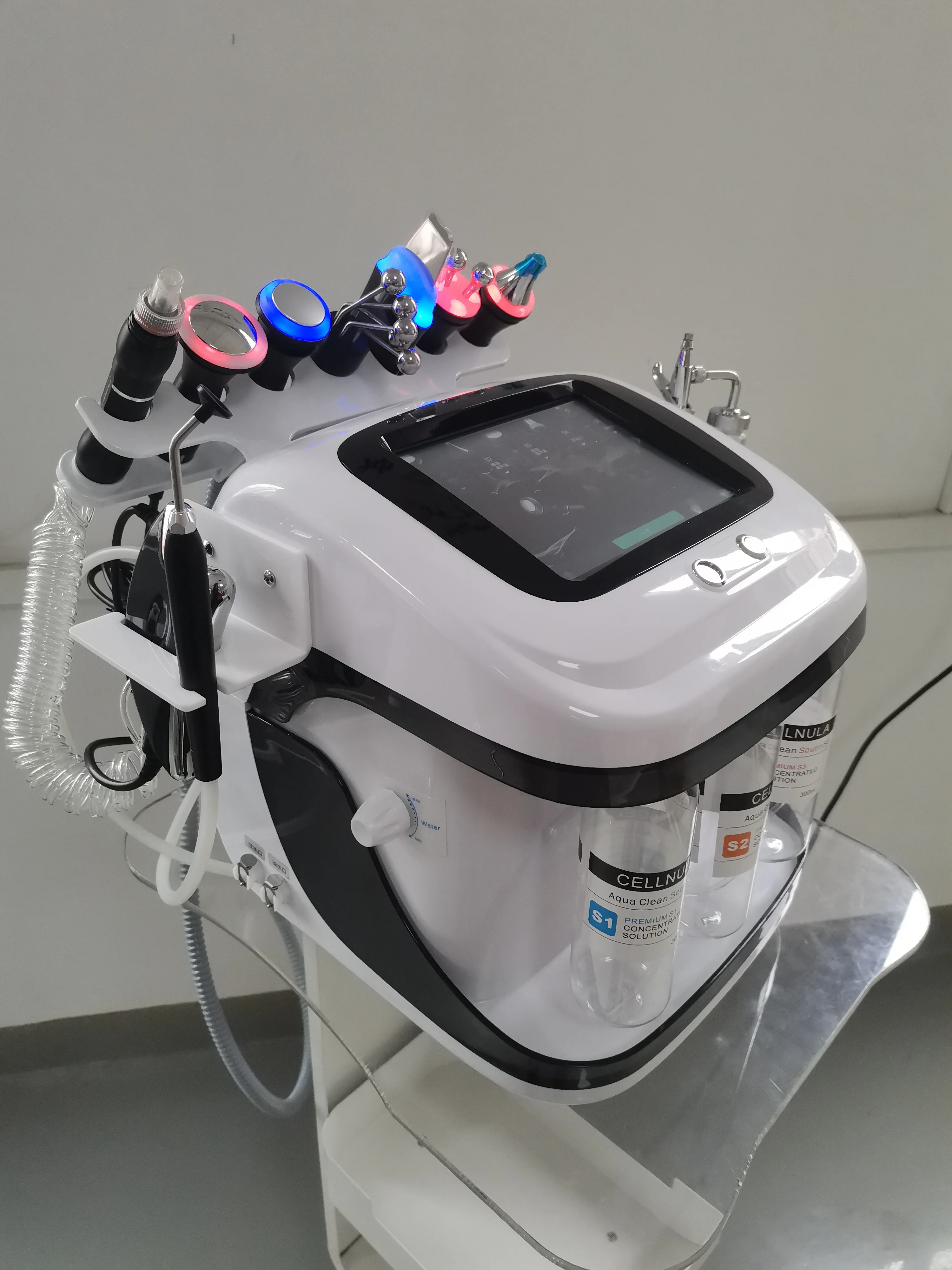 Machine qualifiée ale à jet d'oxygène pour la réparation de la peau, épurateur de peeling Hydra Aqua, élimination des points noirs