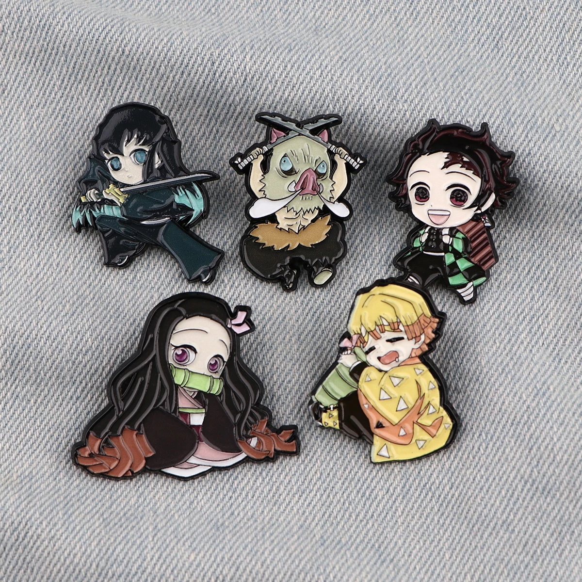 Anime Enamel Pin Nezuko Brooches for Women Lapel Pins Badges on Backpack Cosplay Accessories Fashion Jewelry Toys Gift