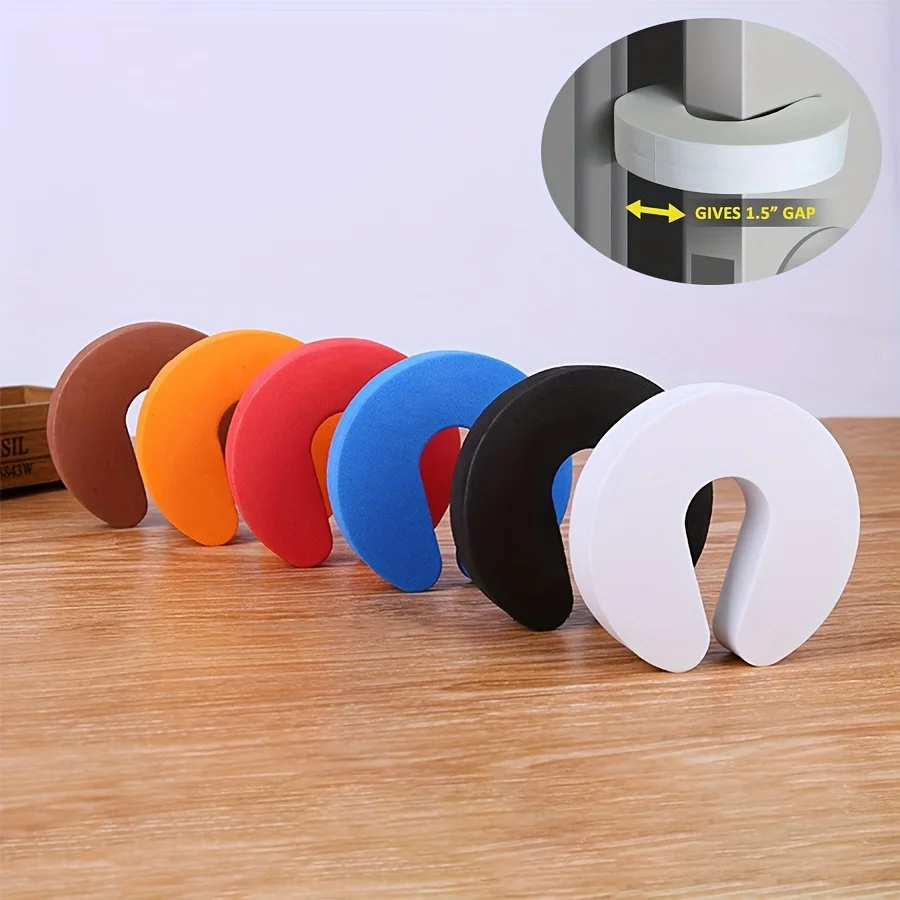 EVA Foam Door Stop - Anti-Collision Door Stop, Protects Fingers And Hands - Prevents Injuries And Slamming Noises, Door Stop Kit
