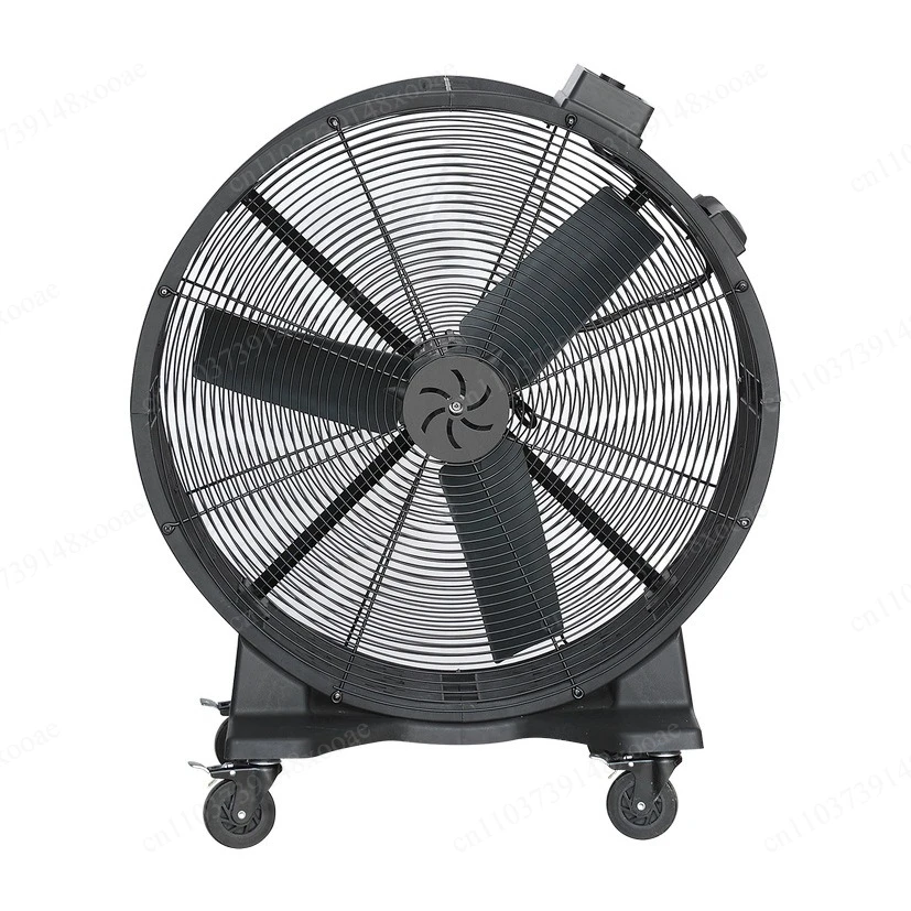 Permanent magnet stepless speed regulating large fan, industrial mobile floor fan, workshop hand-pushed large fan