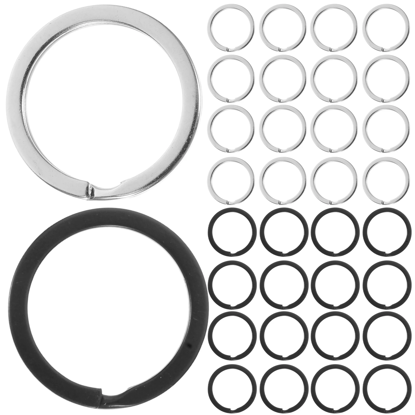 

40 Pcs Key Ring Clip Rings for Crafts Heavy Keychains Metal Accessory Holder Buckles
