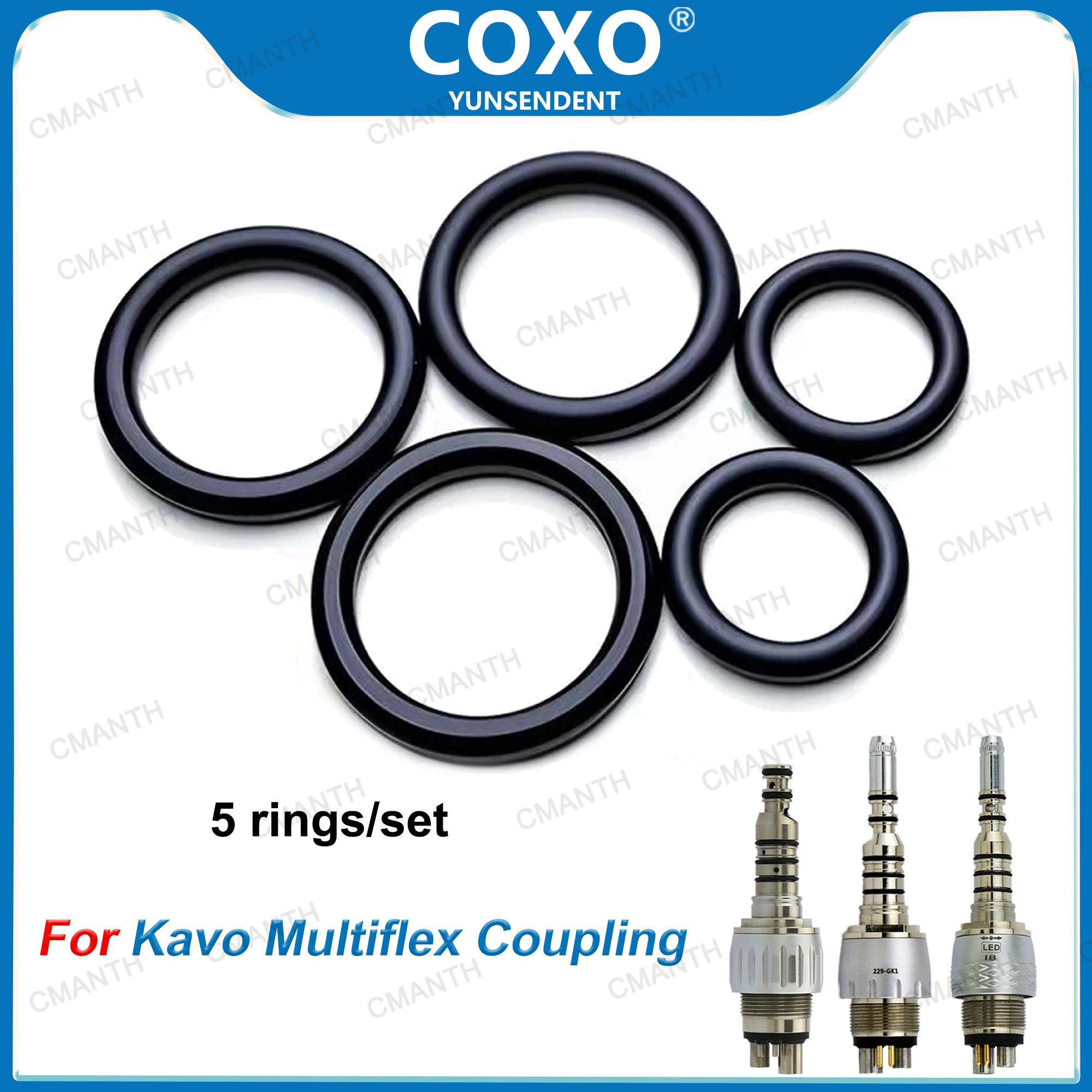 5 pierścieni / zestaw Uniwersalne uszczelki O-ringi do końcówek stomatologicznych Kavo Multiflex, odporne na olej