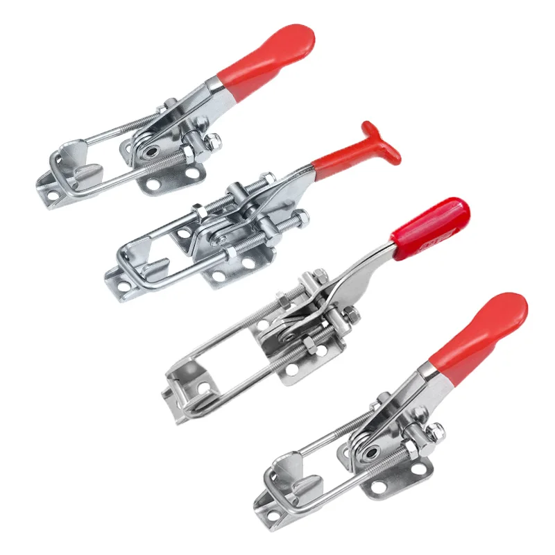Adjustable Toggle Clamp 1Pcs Quick Release Door Buckle Type Toggle Clamp Anti-Rust Fixed Clamp Buckle Lock Woodworking Tools