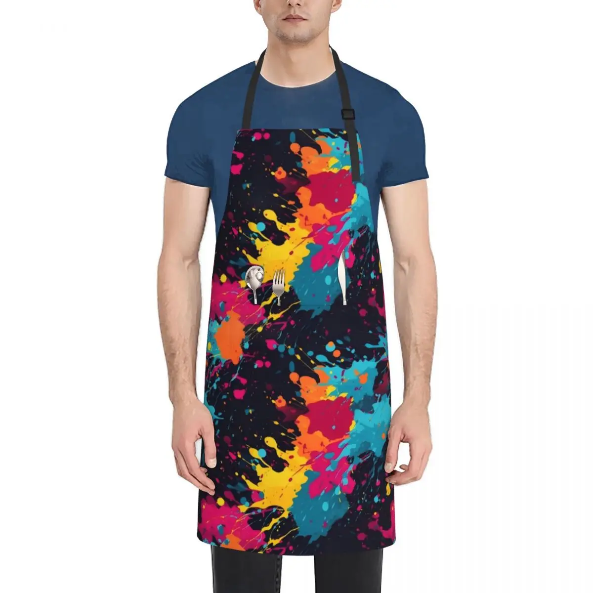 

Paint splatter background Apron Home and kitchen products christmas kitchen Apron