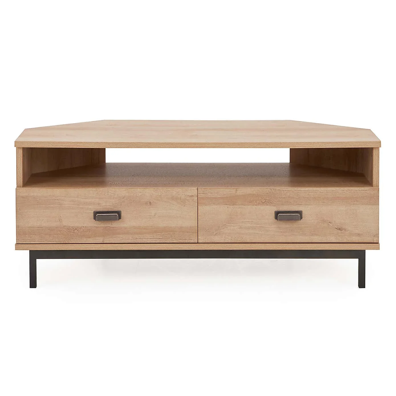 Contemporary Wooden TV Stand with Storage Cabinet plywood wood style and Metal Legs for Home Office Dining or Apartment Use